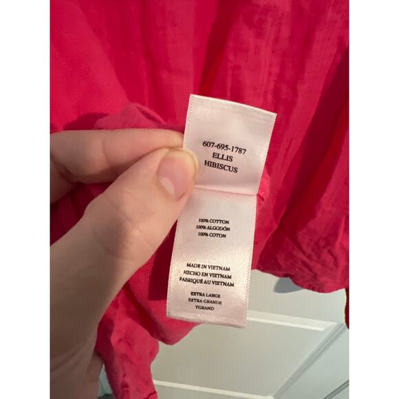 Rails Long Sleeve Button Top – Size XL – Hot Pink - Picture 6 of 6